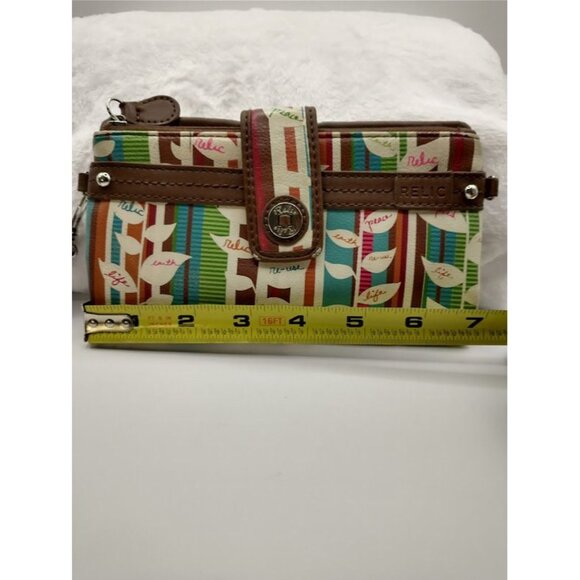 Relic Multicolor Striped Wristlet with Snap Closure - Picture 5 of 8